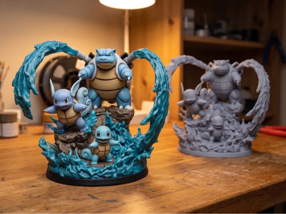 Squirtle Evolution Diorama