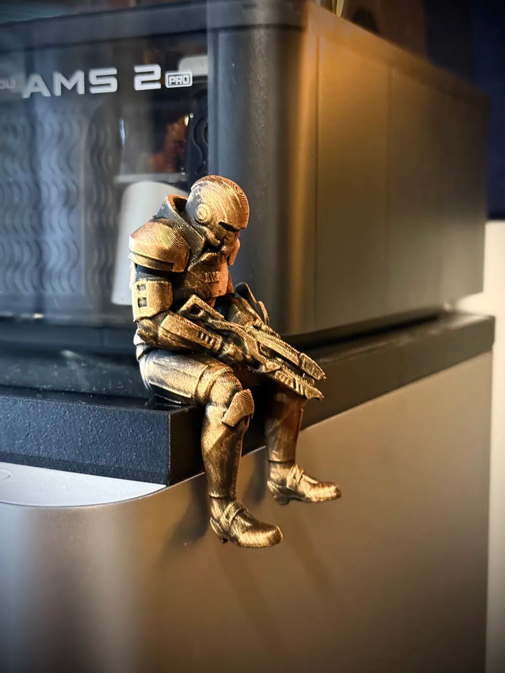 Sad Shepard (Mass Effect) Figurine on a ledge!