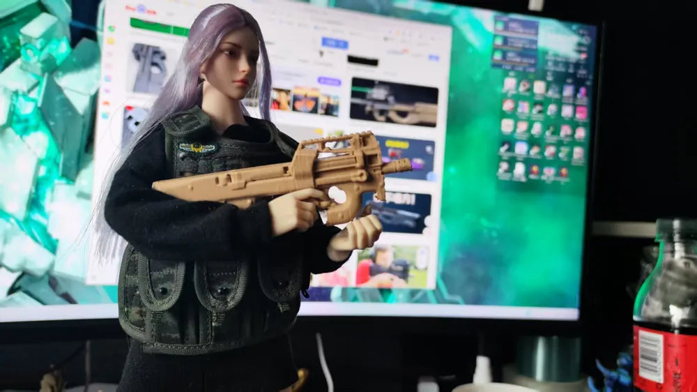 1:6 Action Figure Weapon - P90 Submachine Gun