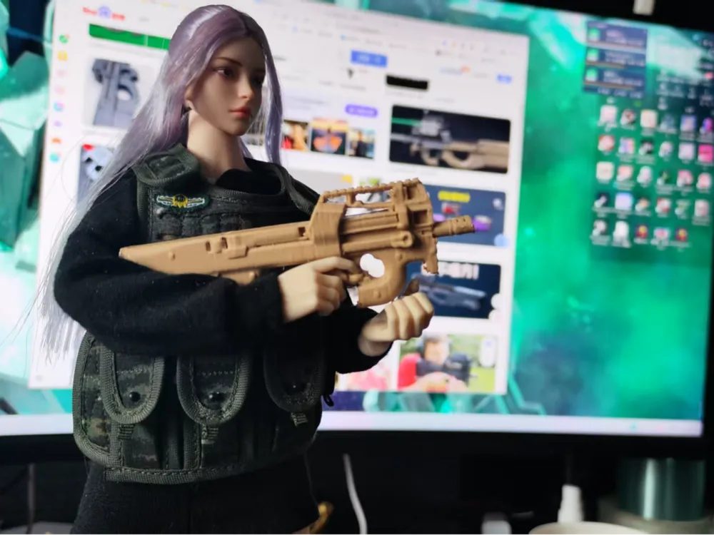 1:6 Action Figure Weapon - P90 Submachine Gun