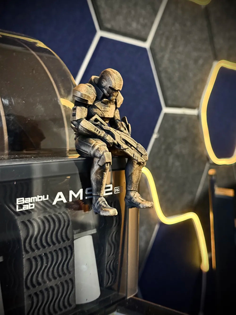 Sad Shepard (Mass Effect) Figurine on a ledge!