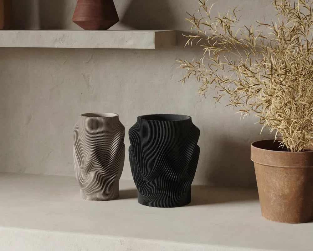 The Fjord Wave Flower Vase | Modern Japandi Design
