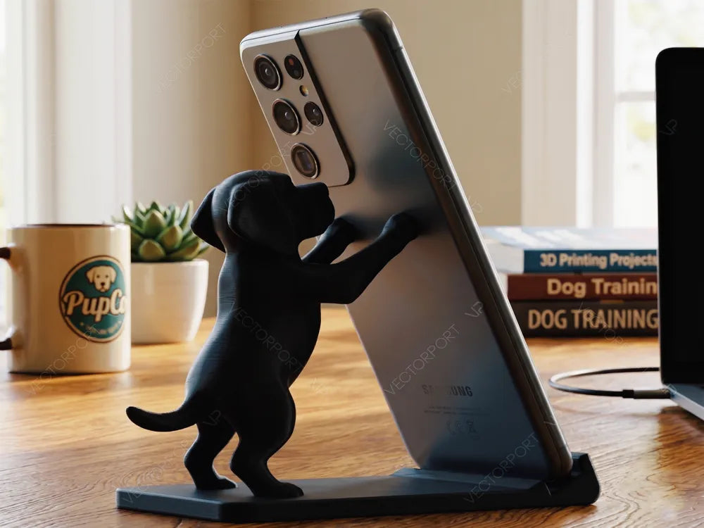 Cute 3D Printed Dog Cat Phone Stand Accessory #008