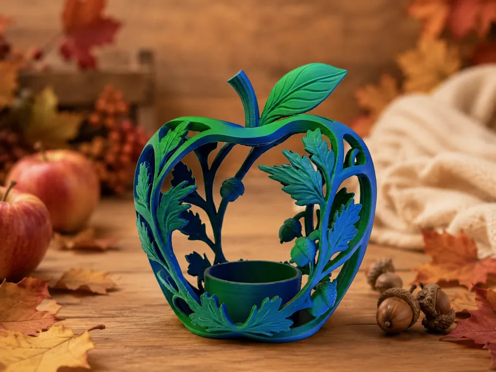 Forest Fall Glow - Apple LED Tealight Holder