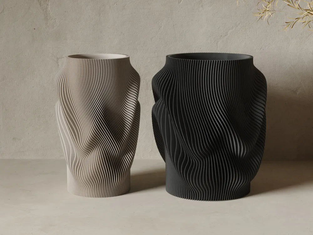 The Fjord Wave Flower Vase | Modern Japandi Design