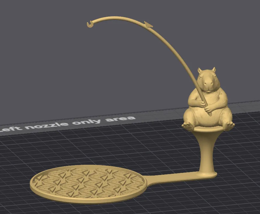 Fishing Capybara Teabag Holder