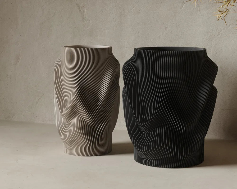 The Fjord Wave Flower Vase | Modern Japandi Design